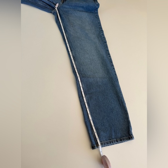 &Denim-90’s Straight-Blue Jean-High Waisted-Classic-100%-Size 6 - Picture 6 of 10